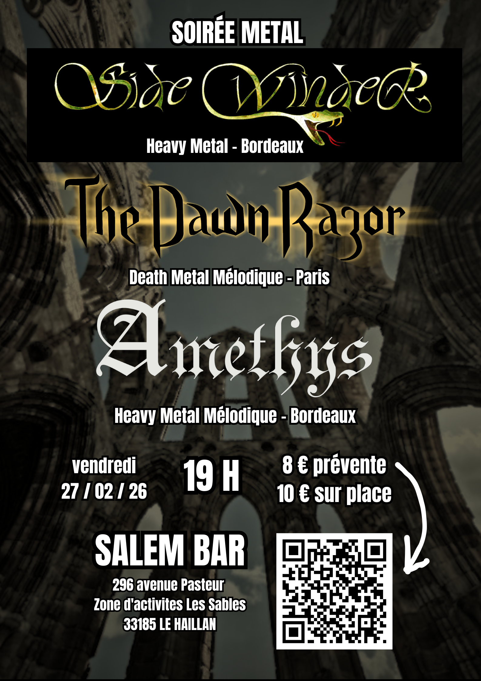 affiche salem bar concert the dawn razor le haillan